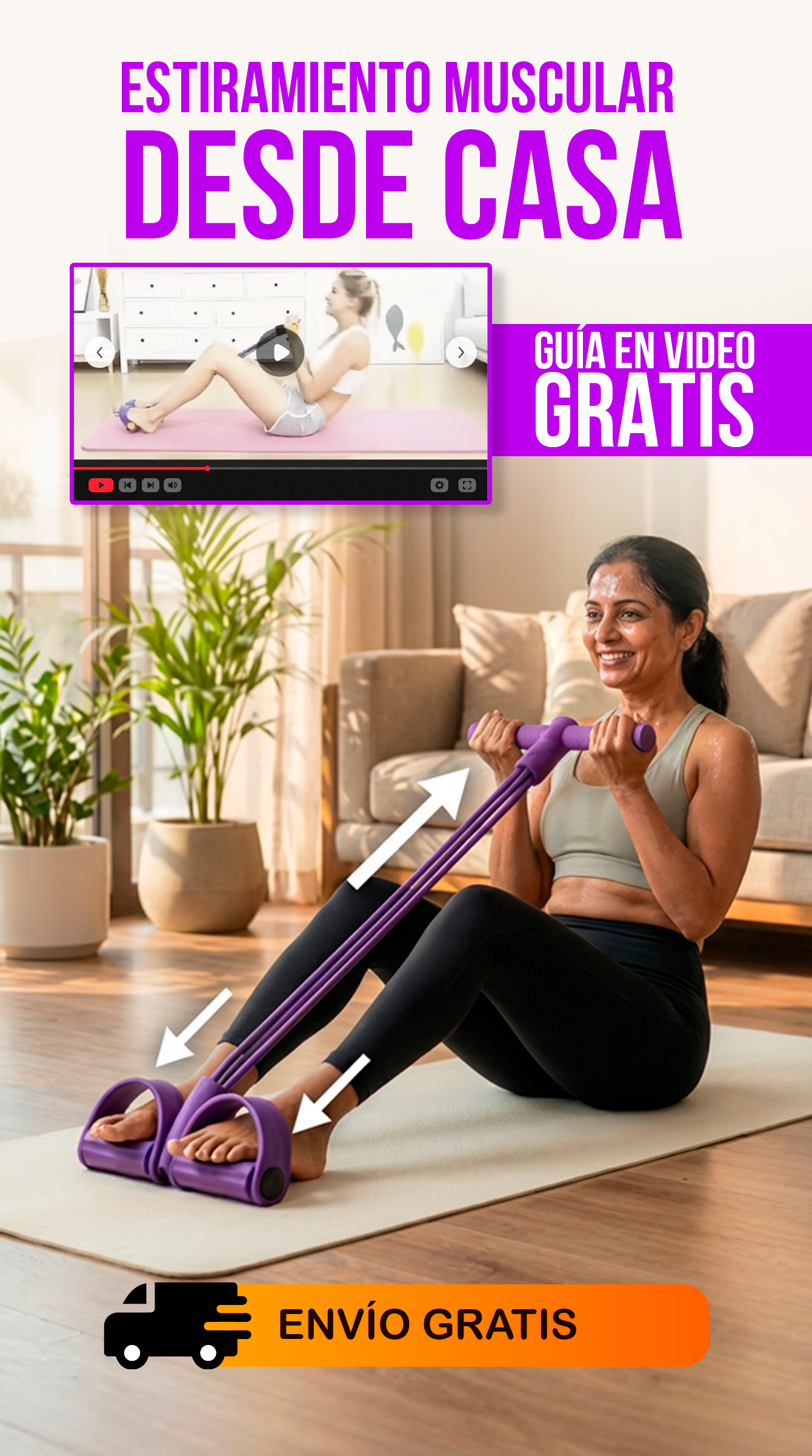 Banda de Estiramiento, Sin Gym, Sin Excusas: Activa Tu Cuerpo Desde Casa