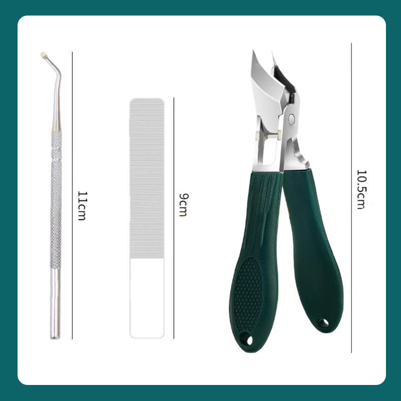 🔥Oferta🔥 Cortaúñas antisalpicaduras con borde inclinado de 25° (juego de 3 piezas)
