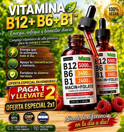 🍃Vitamina B12+B6+B1™ PAGA 1 Y LLEVA 2+ envio gratis : Mente Clara y Vital