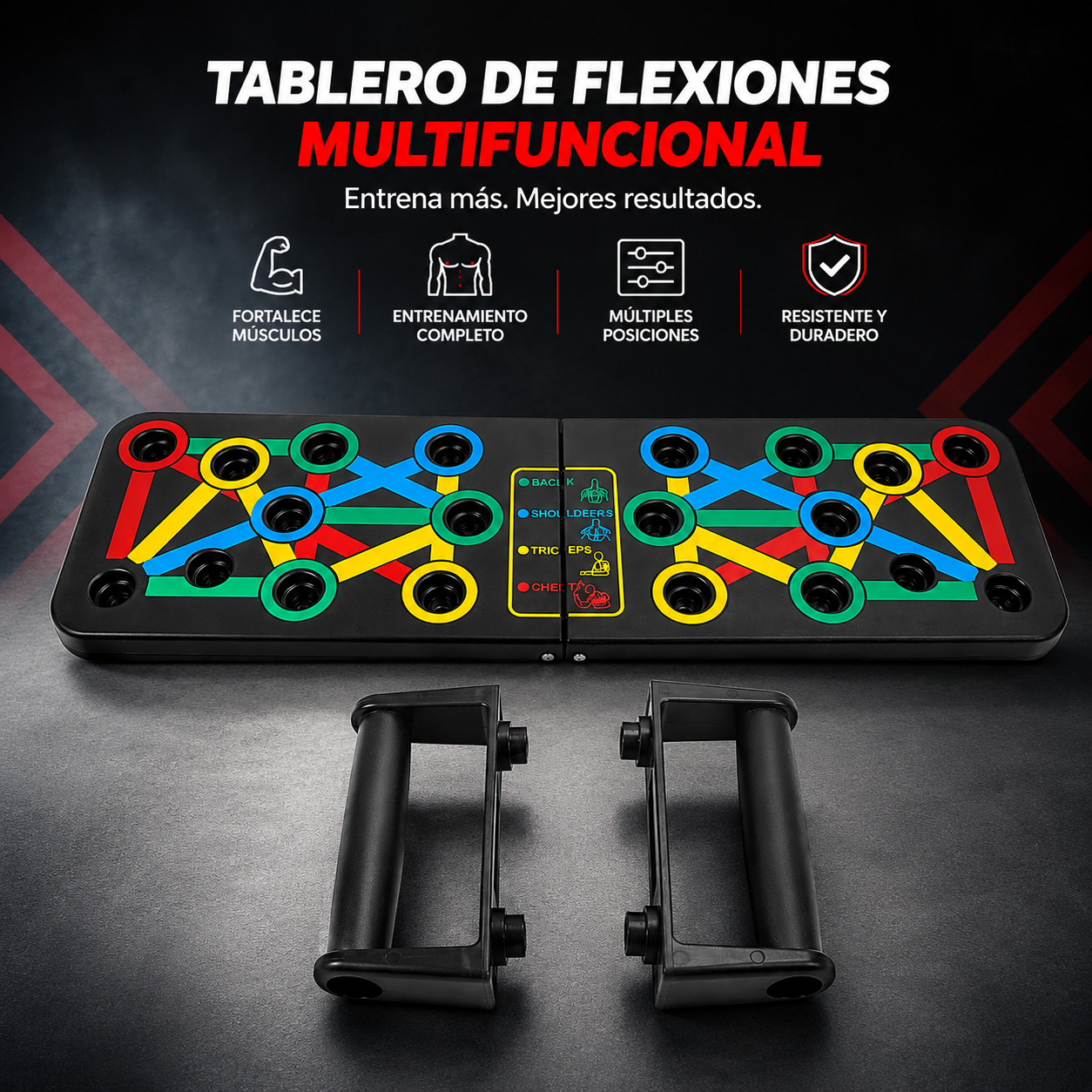 FlexPro Board™ – Fortalece Pecho, Hombros, Espalda y Tríceps Desde Casa 💪