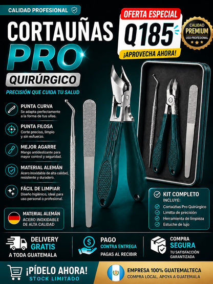 🔥Oferta🔥 Cortaúñas antisalpicaduras con borde inclinado de 25° (juego de 3 piezas)