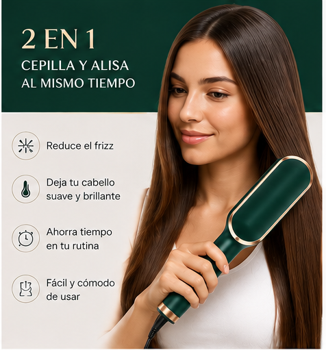 Cepillo Alisador Profesional 2 en 1- LumiHair™ Brush Pro