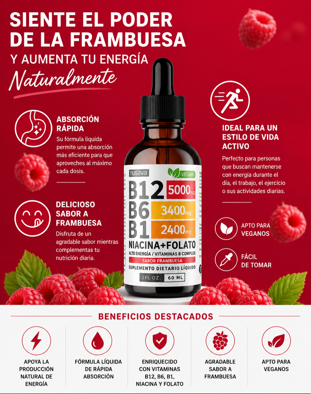 🍃Vitamina B12+B6+B1™ PAGA 1 Y LLEVA 2+ envio gratis : Mente Clara y Vital