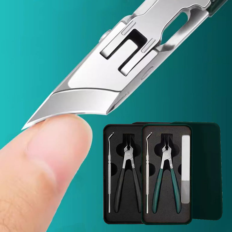 🔥Oferta🔥 Cortaúñas antisalpicaduras con borde inclinado de 25° (juego de 3 piezas)